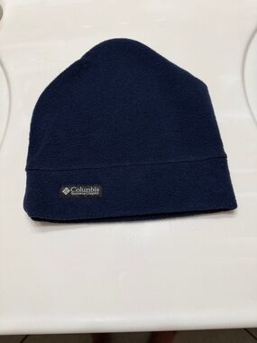 Columbia Navy Blue Fleece Hat with Logo